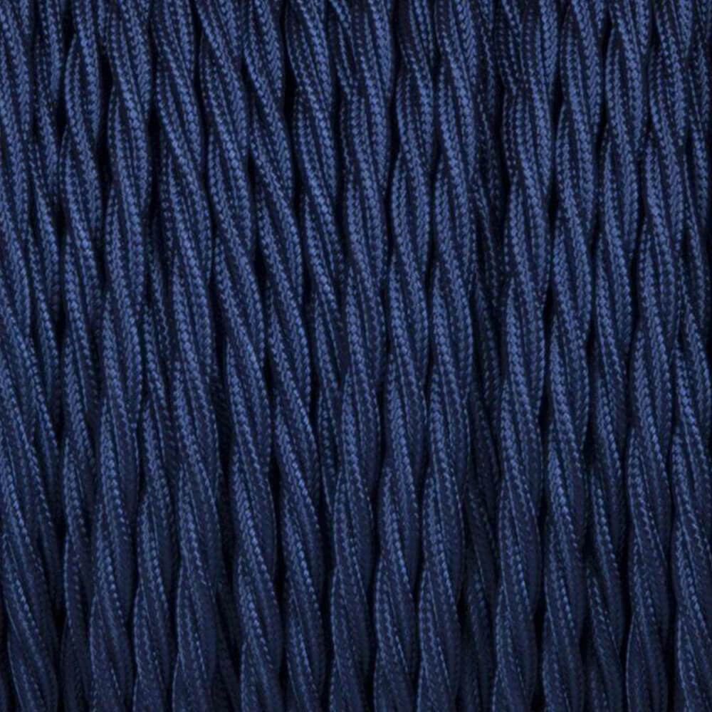 2 Core Twisted Electric Cable Dark Blue colour 5m fabric 0.75mm