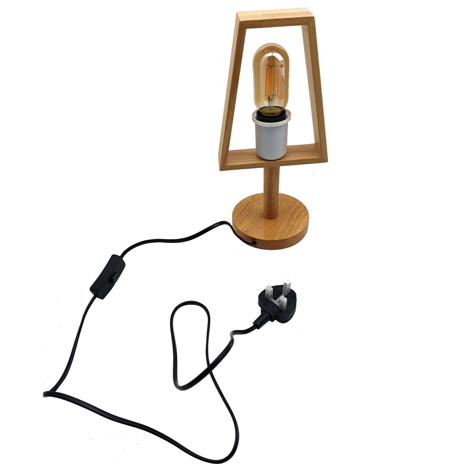 on/off Switch Wooden Style Table lamp