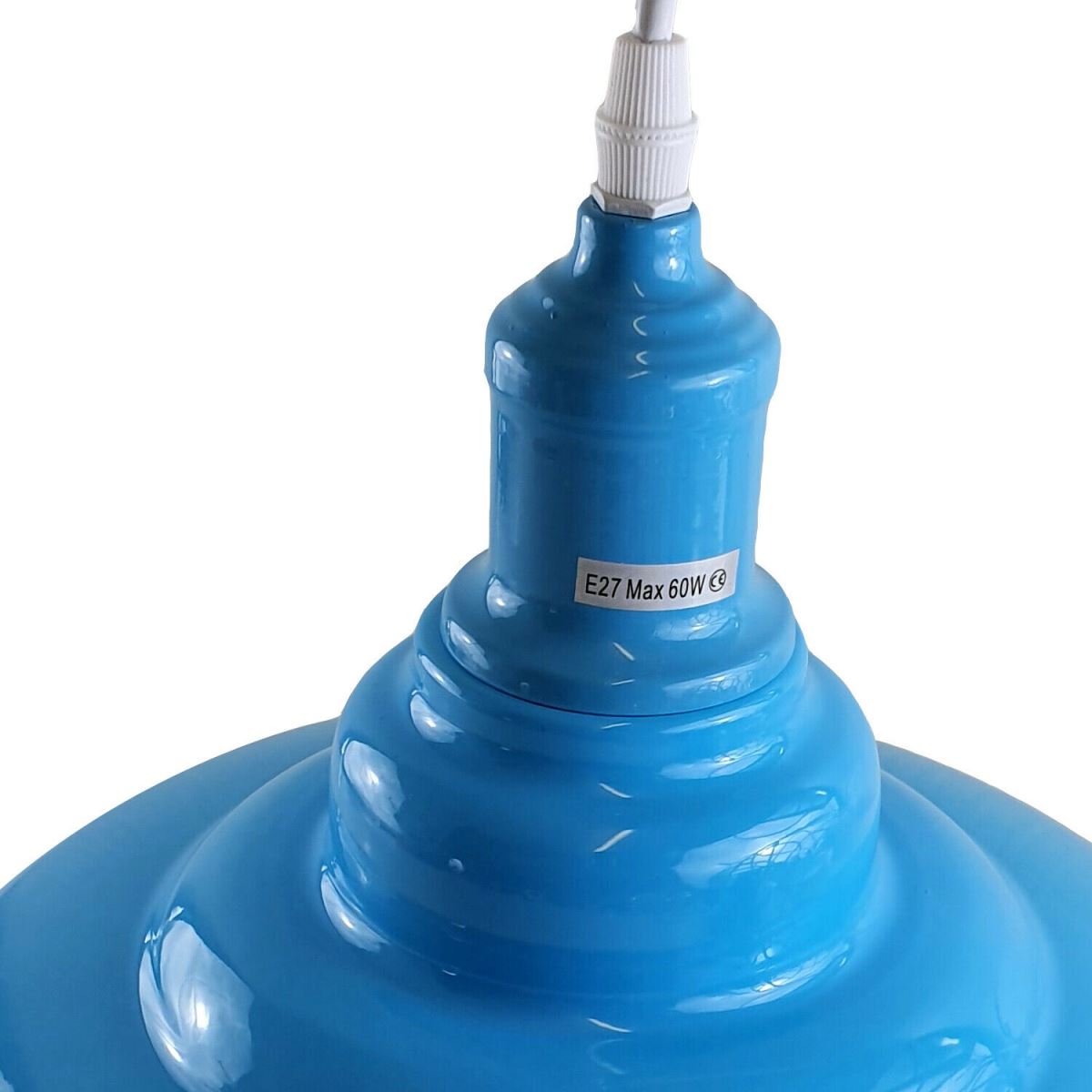 Light blue colour Modern Vintage Industrial Retro Loft Metal Ceiling Lamp Shade Pendant Light~1645 - LEDSone UK Ltd