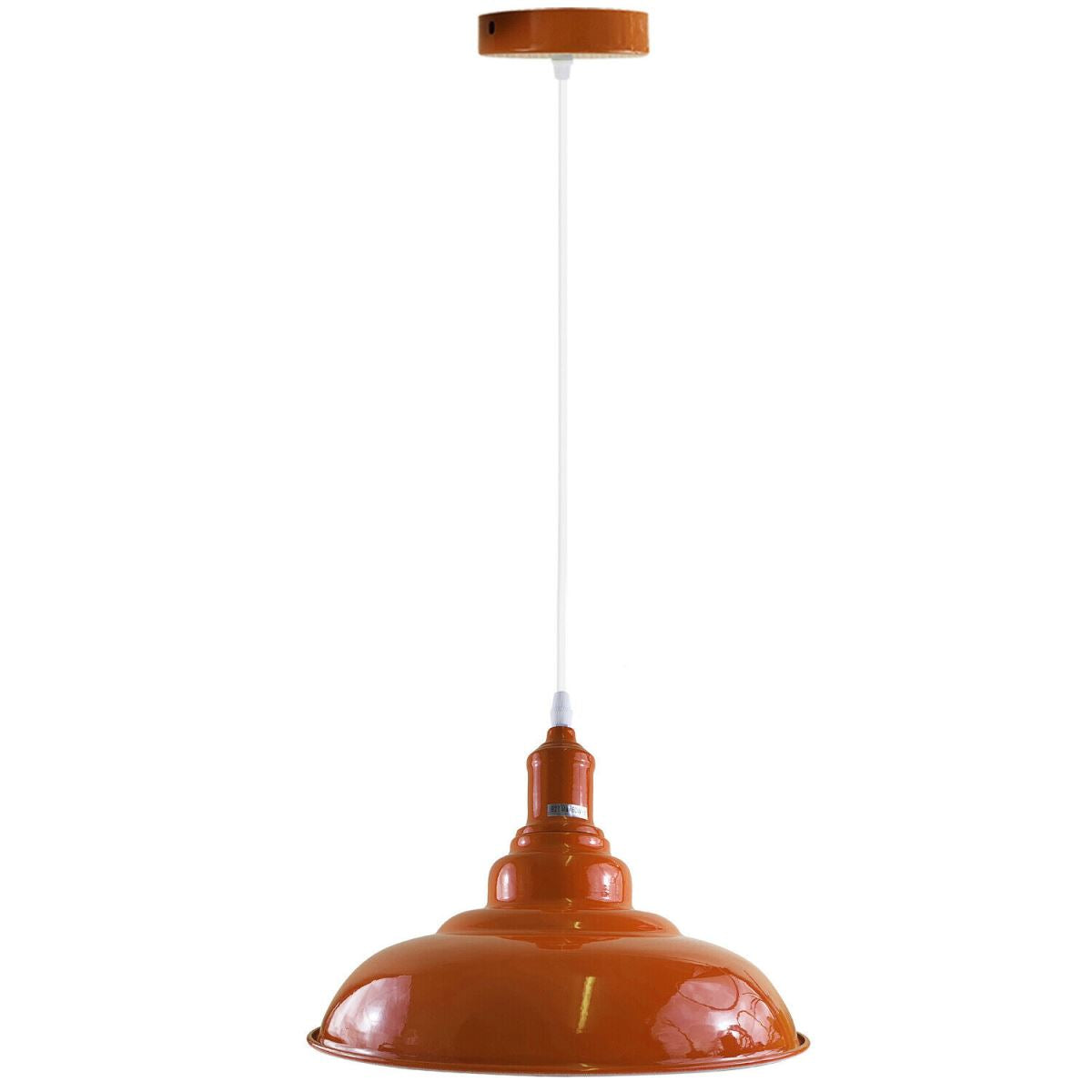 Orange colour Modern Vintage Industrial Retro Loft Metal Ceiling Lamp Shade Pendant Light~1643 - LEDSone UK Ltd