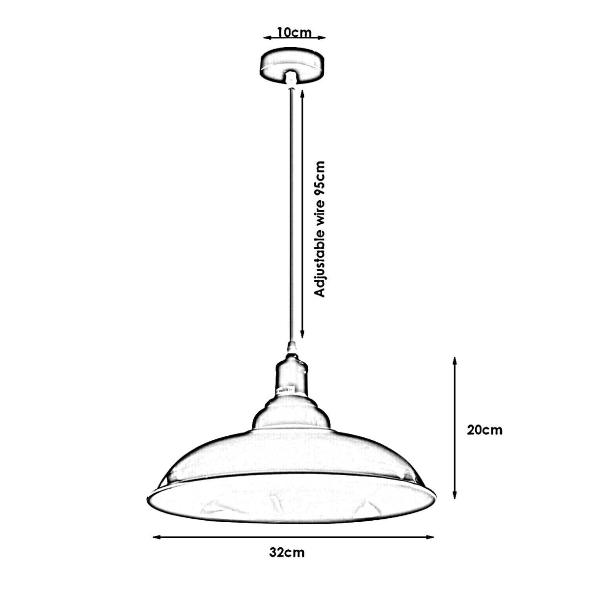  Metal Ceiling Lamp Shade Pendant Light