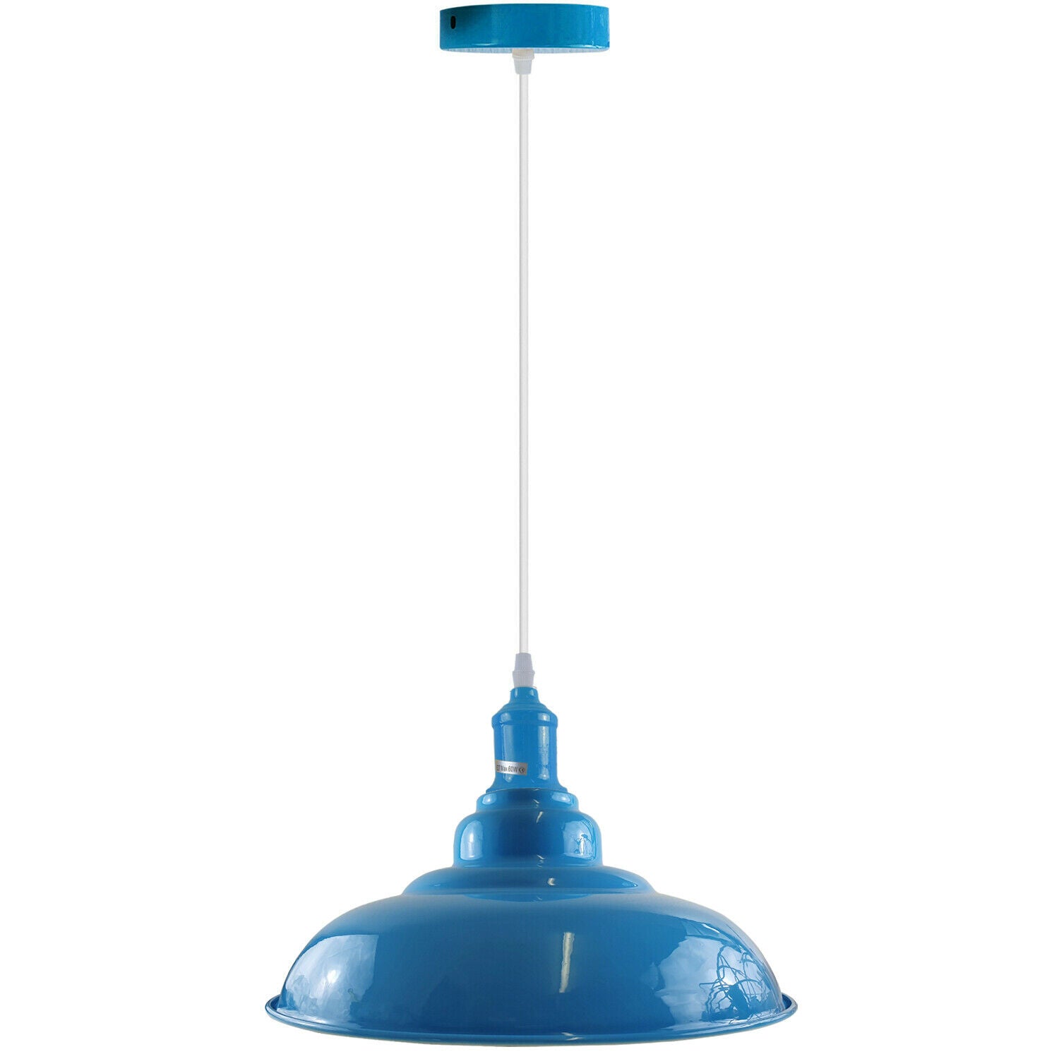 Light blue colour Modern Vintage Industrial Retro Loft Metal Ceiling Lamp Shade Pendant Light~1645 - LEDSone UK Ltd