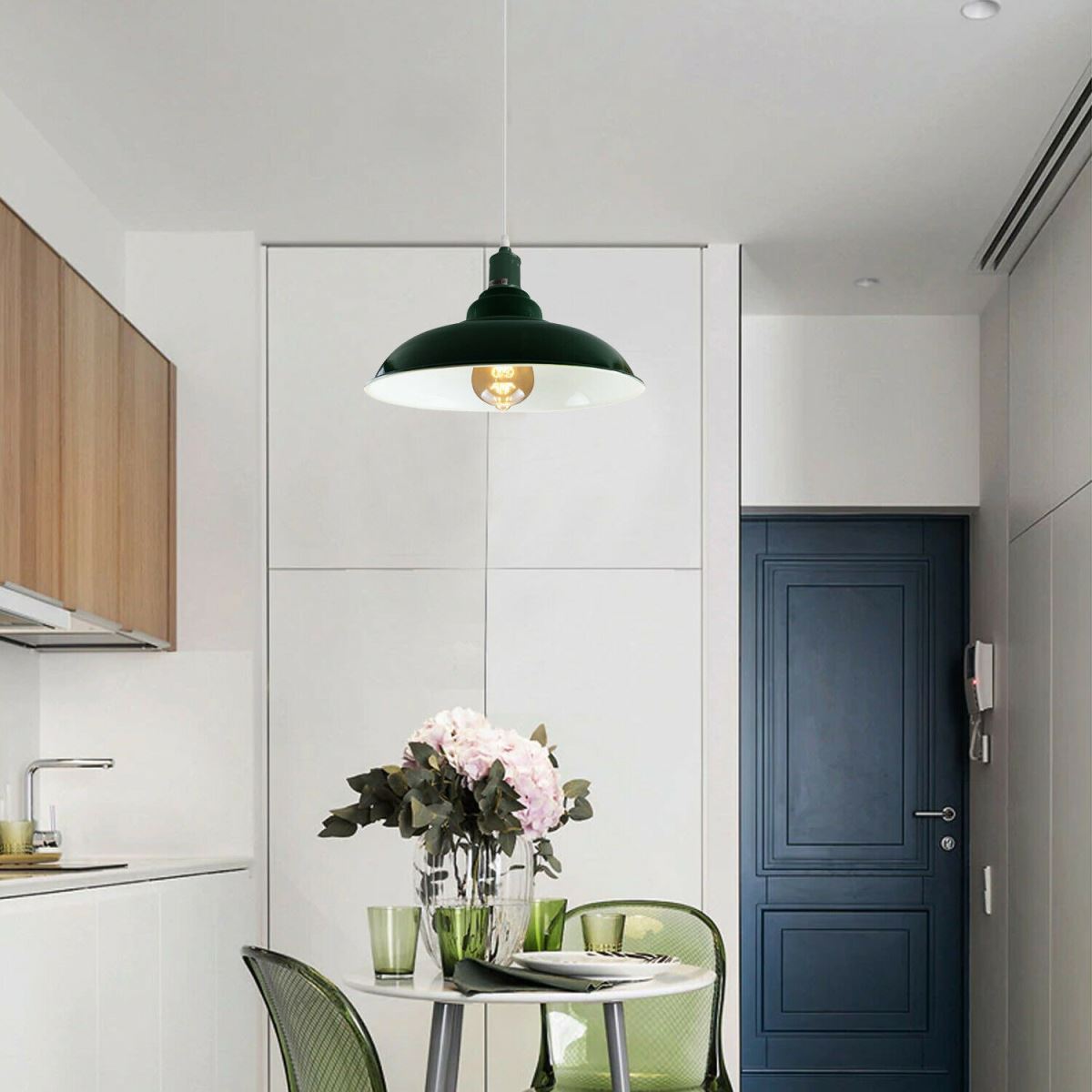 Mengjay Moderne halve cirkel aan het plafond met metalen kap hanglamp Mengjay Moderne halve cirkel aan het plafond met metalen kap hanglamp