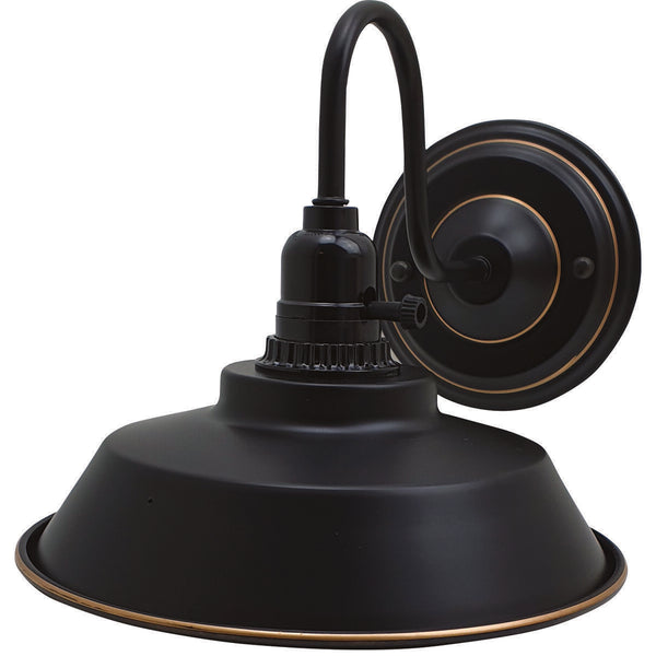 Modern Wall Sconce | Black & Gold Line E27 Fixture~2011 – Without Bulb