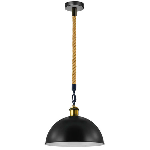Dome Shape Metal Ceiling Pendant Light Modern Hemp Hanging Retro Lamps~1656