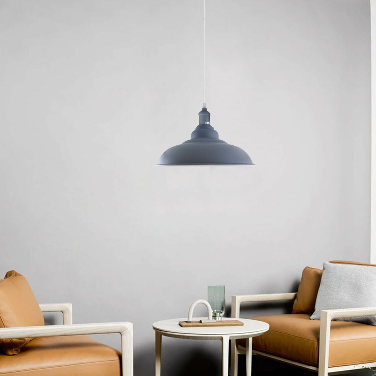 Grey colour Modern Vintage Industrial Retro Loft Metal Ceiling Lamp Shade Pendant Light