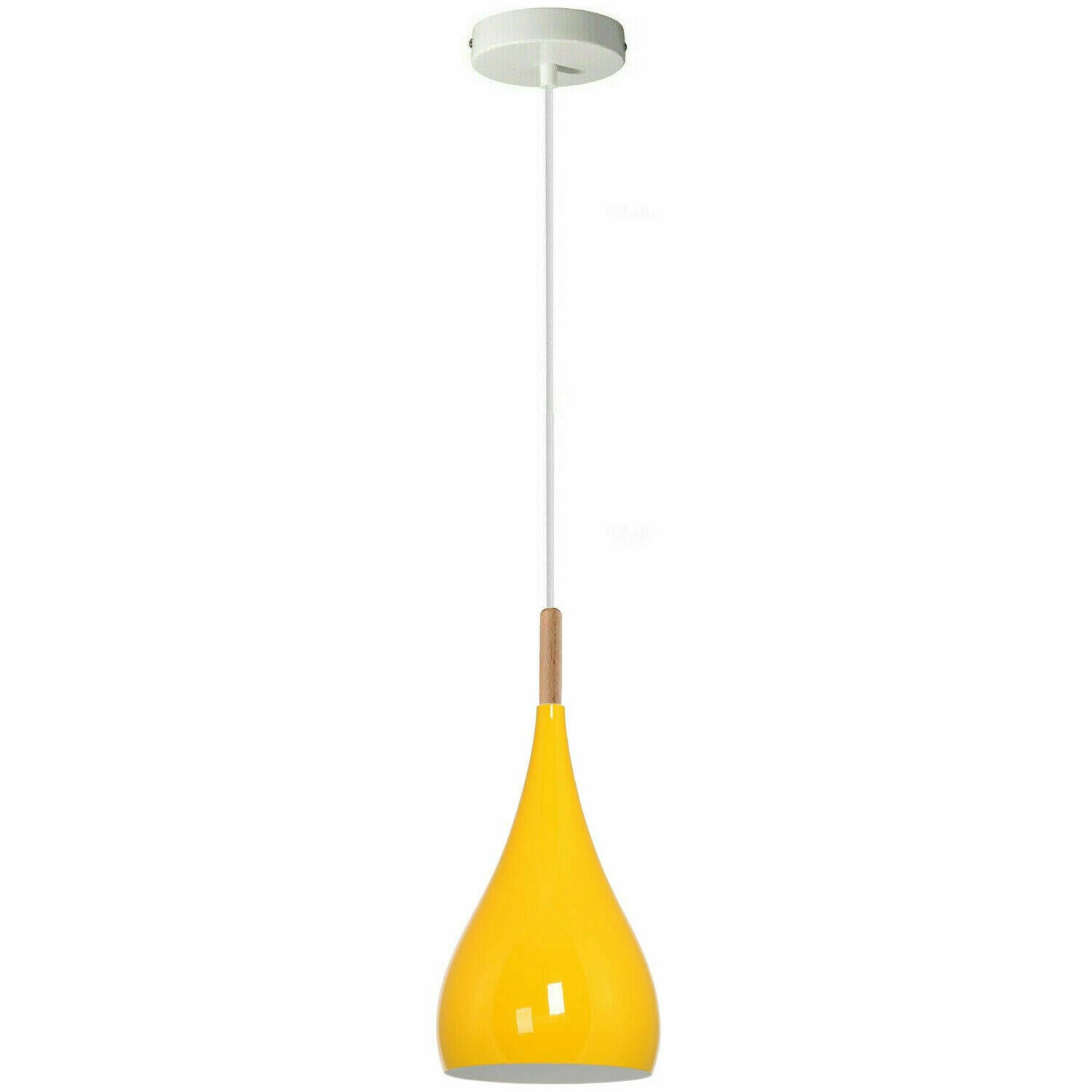 Yellow colour Retro Style Metal Ceiling Hanging Pendant Light Shade Modern Design~1647 - LEDSone UK Ltd