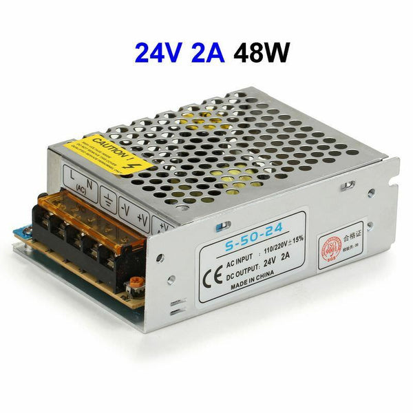 24V LED Regulated Power Supply Transformer | AC 240V to DC 24V Driver ~2223 – DC24V 2A 48W / 1 Pack