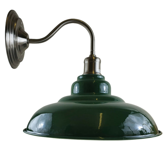 Green colour Modern Industrial Indoor Wall Light Fitting Painted Metal Lounge Lamp~1660 - LEDSone UK Ltd