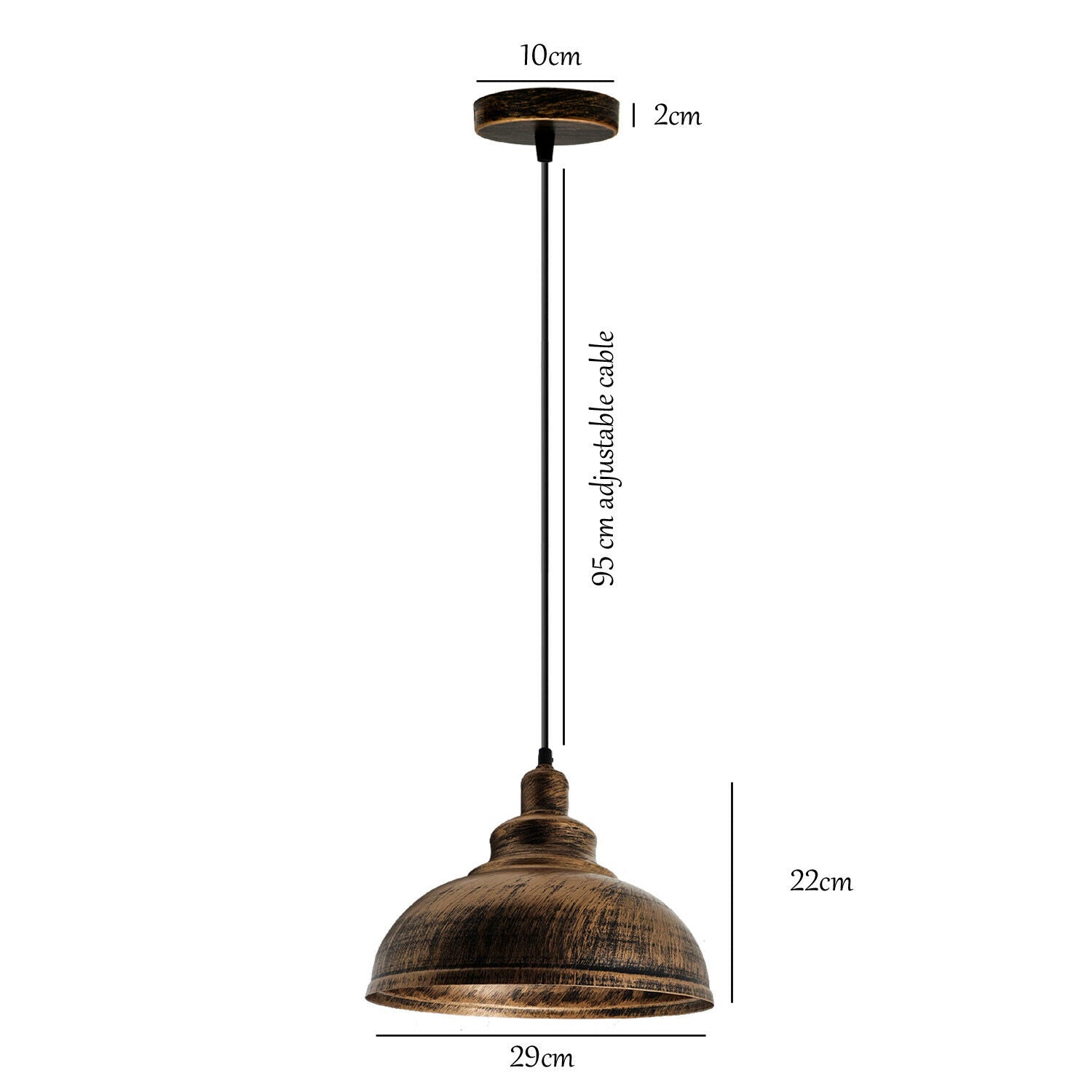 Brushed Copper Loft Industrial Chandelier Ceiling Light Pendant Lamp~3159 - LEDSone UK Ltd