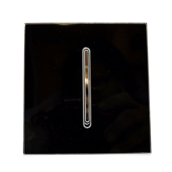 1/2/3 Gang Wall Switch Screw less Brushed Gold Light Switch~3616 – Black Glossy 1 Gang