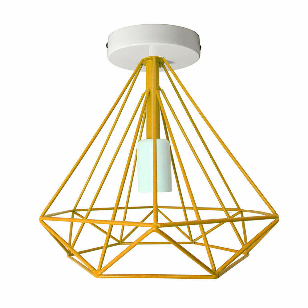Modern Cage Ceiling Light Fitting with FREE Bulb Geometric Metal Industrial Retro Light Fitting~2252 - LEDSone UK Ltd