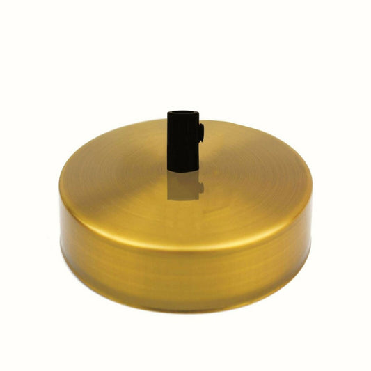 1 Outlet Yellow Brass Metal Ceiling Rose 120x25mm - Shop for LED lights - Transformers - Lampshades - Holders | LEDSone UK