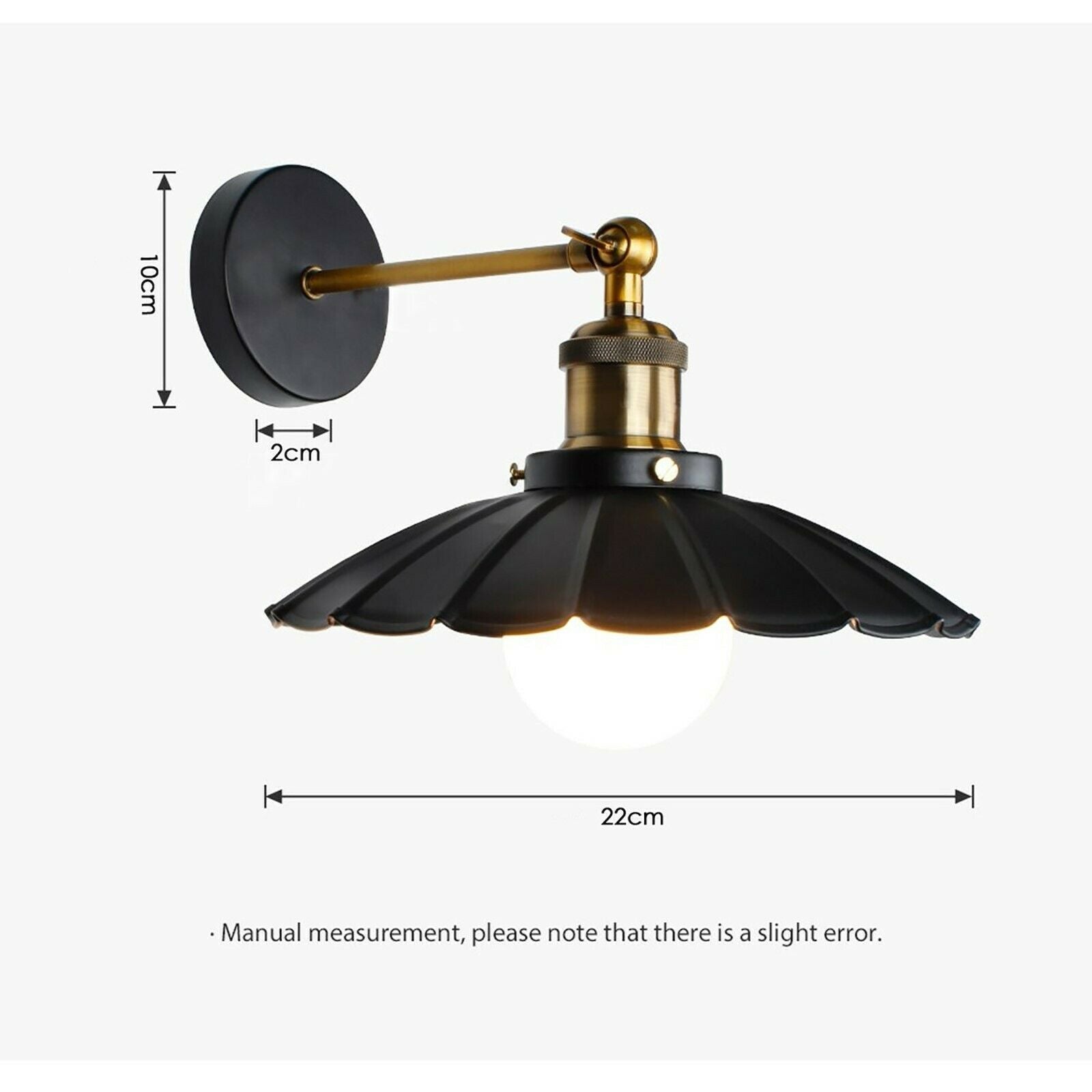 Vintage Retro Light Shade Ceiling Industrial E27 Wall Lights Sconce Lamp Fixture~2117 - LEDSone UK Ltd