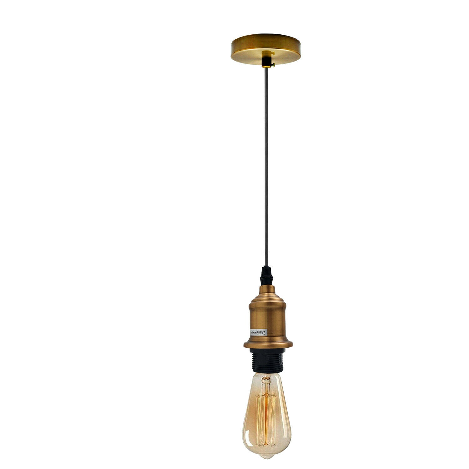 New E27 Ceiling Rose Light Fitting Vintage Industrial Pendant Lamp Bulb Holder~2074 - LEDSone UK Ltd