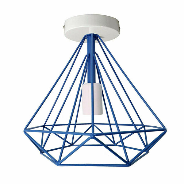 Cage Plafondlamp | Eetkamerverlichting VK~2252 – Blauw