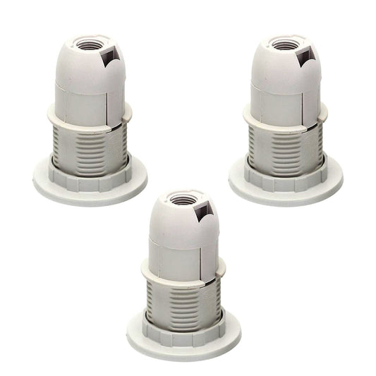 E14 white plastic lamp holder with a threaded base for pendant light fitting