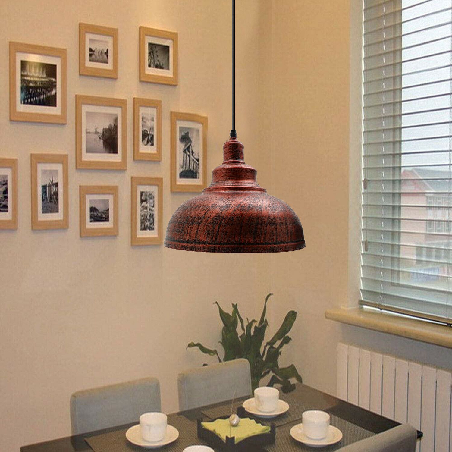 Vintage Industrial Retro Pendant Light Suspended Ceiling Pendant Metal Lampshade~2061 - LEDSone UK Ltd