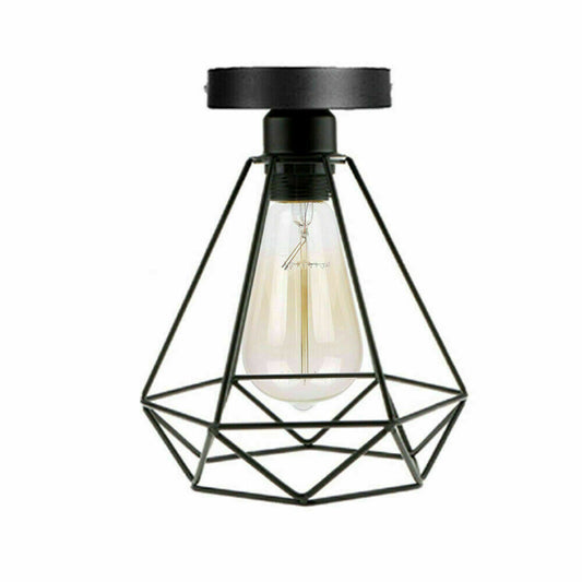 Vintage Edison Flush Mount Ceiling Pendant Light Lamp cage 
