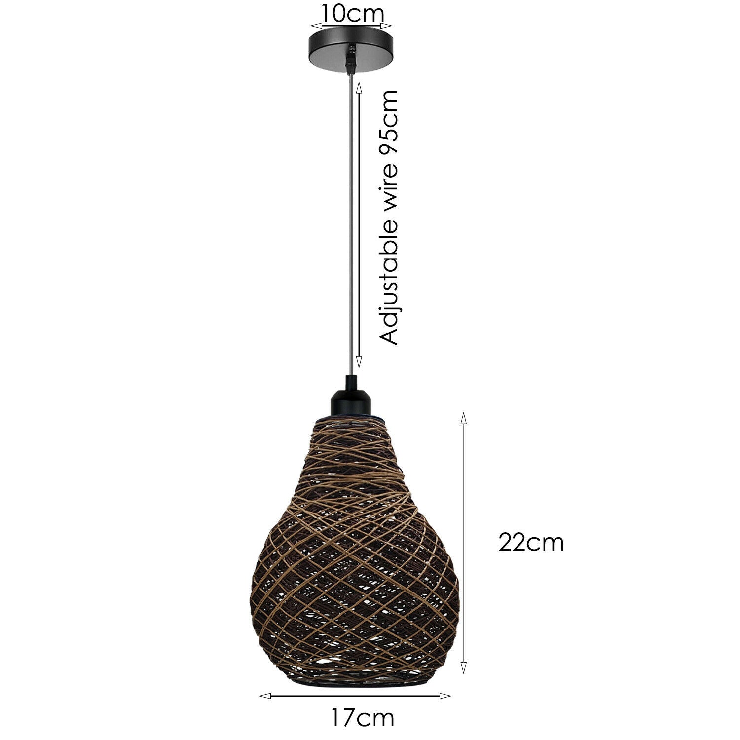 Woven Pendant lamp Adjustable Height Creative Design Hanging lamp Chandelier Pendant~1964 - LEDSone UK Ltd