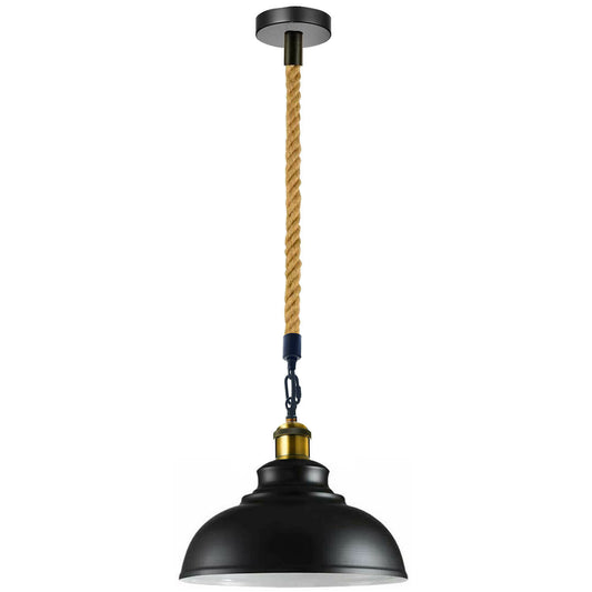 Curvy Shape Metal Ceiling Pendant Light Modern Hemp Hanging Retro Lamps~1655 - LEDSone UK Ltd