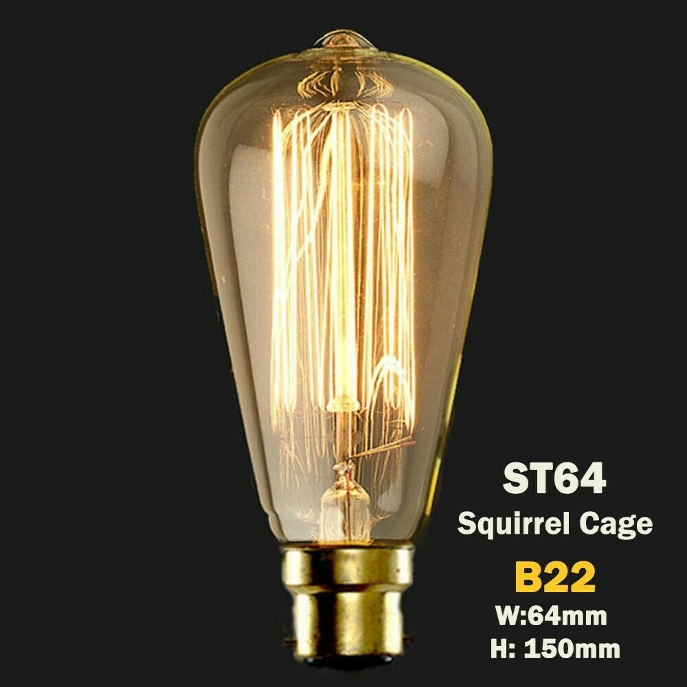 6 Pack Dimmable B22 60W Edison Vintage Filament Candle Pearl Shaped Light Lamp Bulb - Shop for LED lights - Transformers - Lampshades - Holders | LEDSone UK