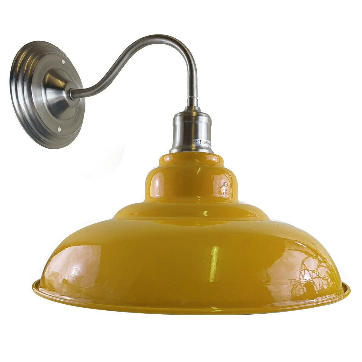 Yellow colour Modern Industrial Indoor Wall Light Fitting Painted Metal Lounge Lamp~1659 - LEDSone UK Ltd