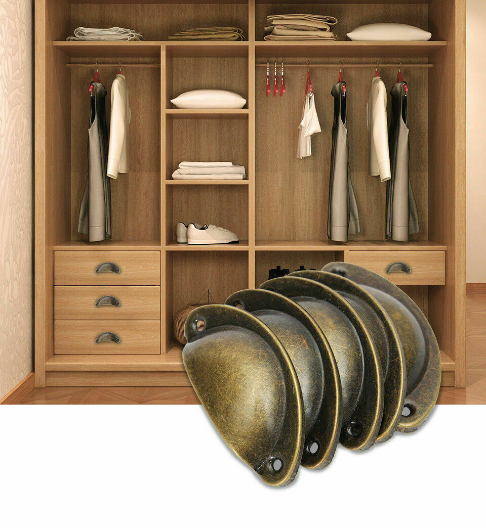 Cupboard Door Cabinet Cup Drawer Furniture Antique Pull Shell Handle~2209 - LEDSone UK Ltd