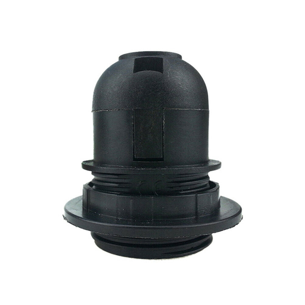 5 pack Edison E27 Black Lamp Pendant Bulb Holder with Shade Ring & Cord Grip - Shop for LED lights Holders | LEDSone UK