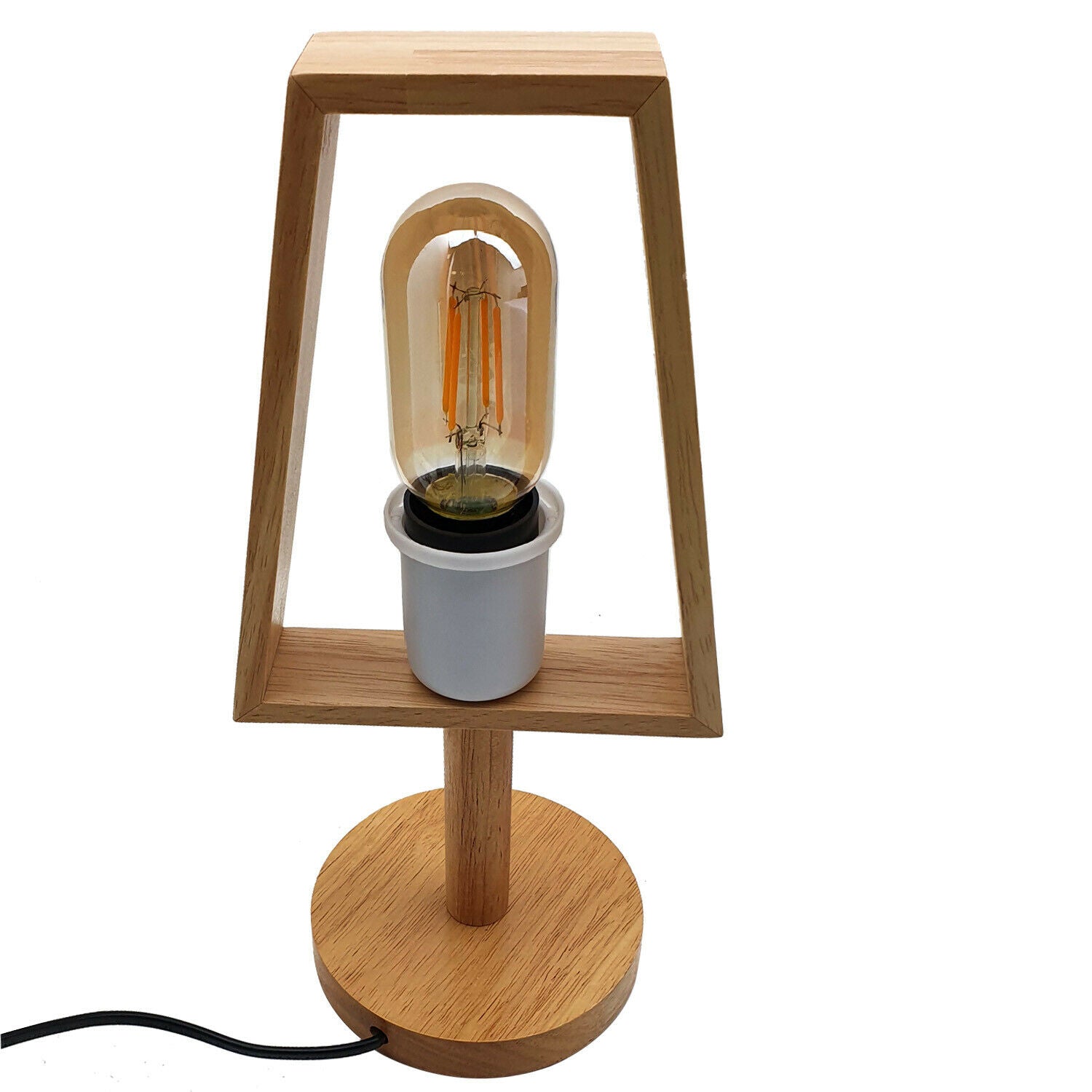 Wooden Base Table Lamp Light