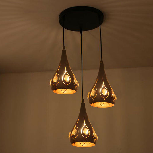 Vintage Industrial Ceiling Pendant Light Retro Loft Style Metal + Crystal Lamp~2167 - LEDSone UK Ltd