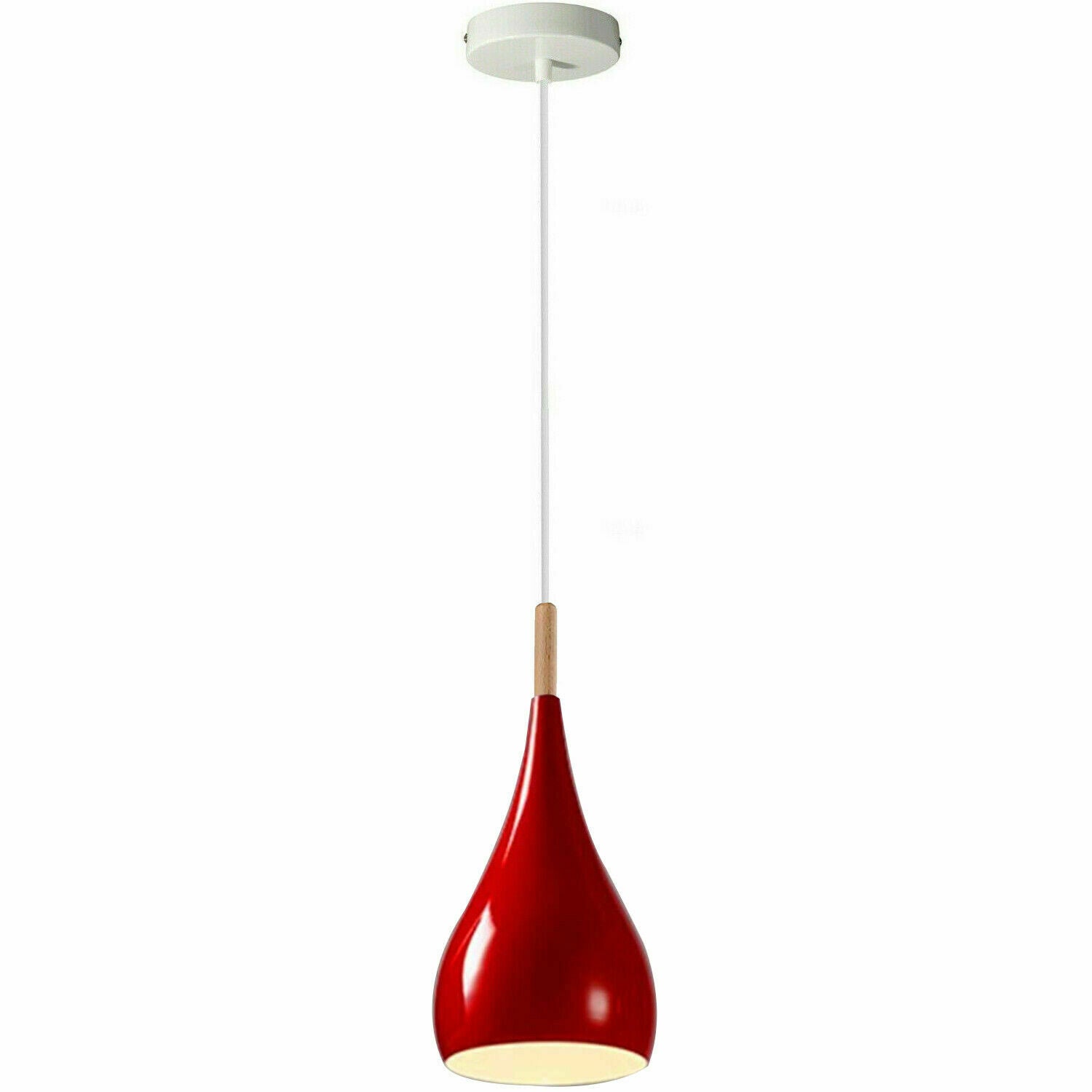 Red colour Retro Style Metal Ceiling Hanging Pendant Light Shade Modern Design~1649 - LEDSone UK Ltd
