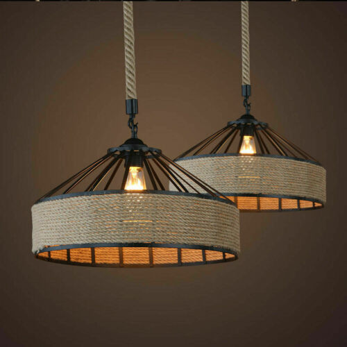 Hanging Lamp Hemp Rope Light Ceiling Pendant Light~1536 - LEDSone UK Ltd