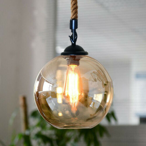 Rope glass on sale pendant light