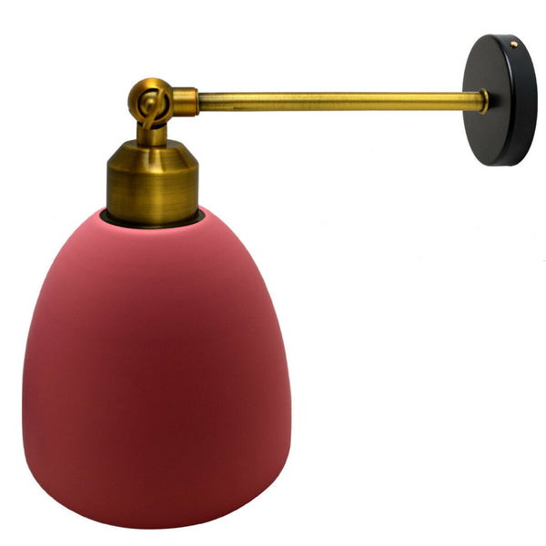 Antique Brass Adjustable Wall Light ~2214 – Pink