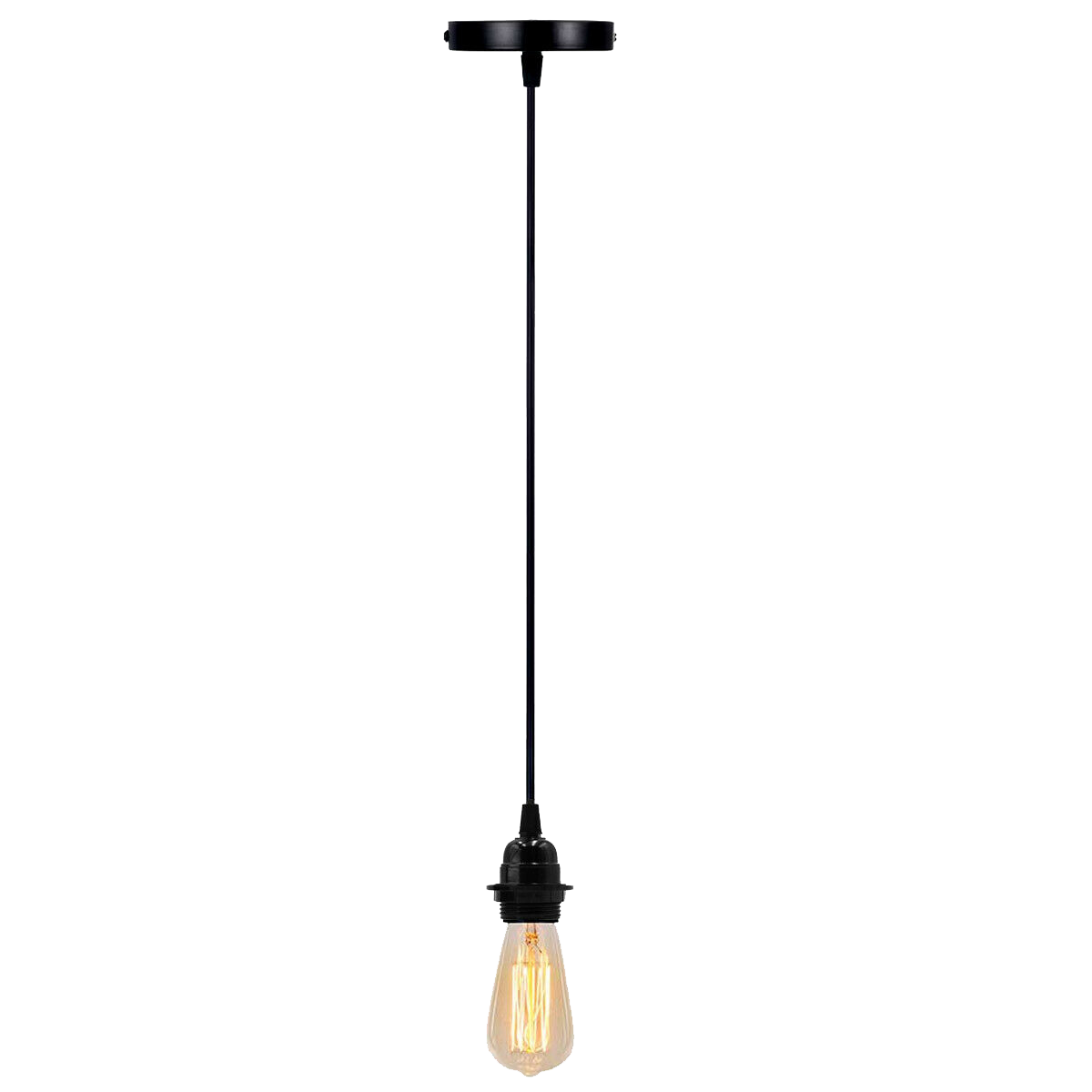 Single Outlet Ceiling E27 DIY Ceiling Rose Light PVC Flex Cluster Pendant Lamp Holder~3425 - LEDSone UK Ltd