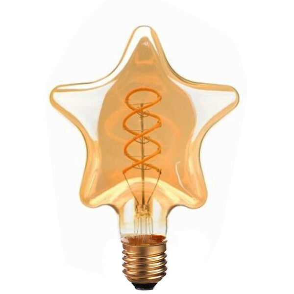 E27 LED filamentlamp 4W Stervormige lamp Warm Wit ~4060
