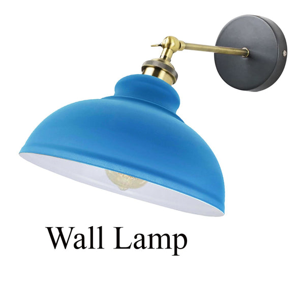 E27 Vintage Wall Sconces Swing arm 180∘Degree | Easy Fit ~1220 – Blue / Yes