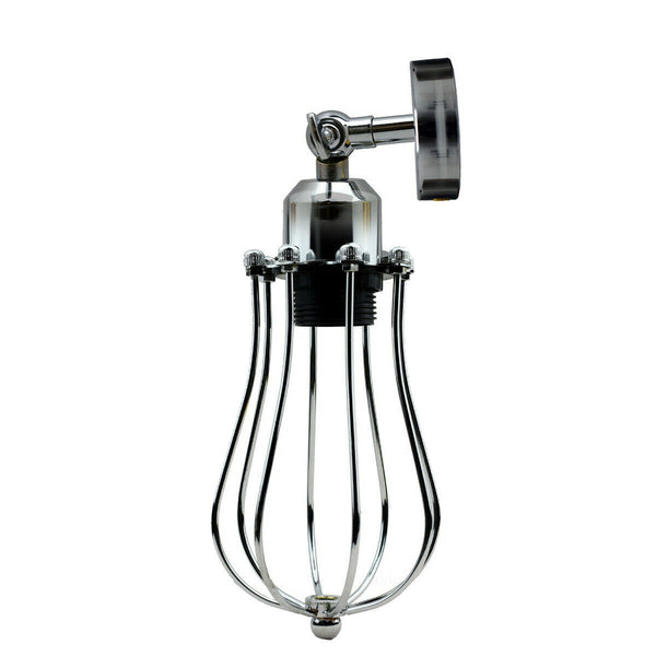 Industrial Wall Lights with Cage Shade Retro Wall Lamp ~2839 – Chrome / No