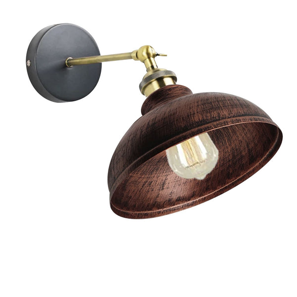 E27 Vintage Wall Sconces Swing arm 180∘Degree | Easy Fit ~1220 – Rustic Red / Yes