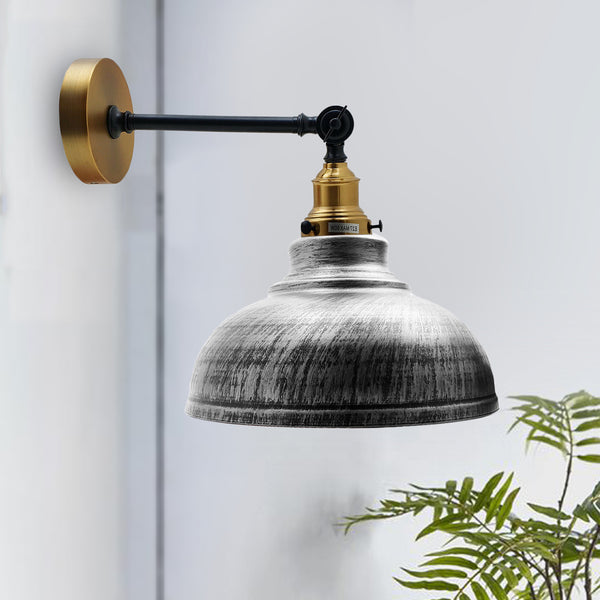 Dome Shape Dining Room Wall Lamp~3459 – Brushed Silver