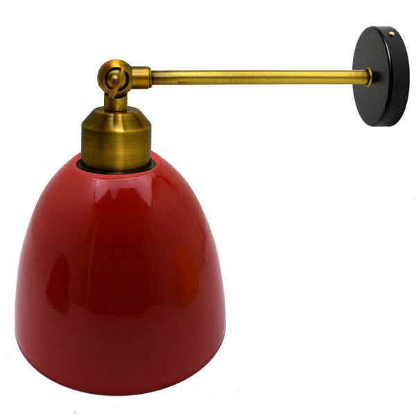 Antique Brass Adjustable Wall Light ~2214 – Red