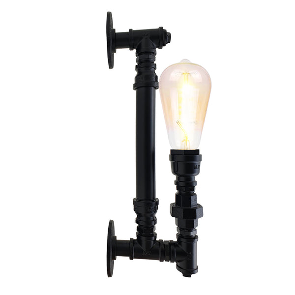 Steampunk Pipe Lights Wall Lamp Indoor Lighting ~2813 – Black / No