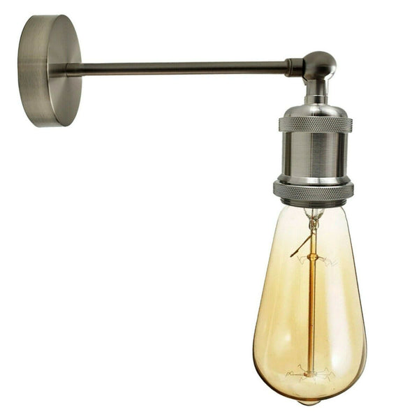 Antique Wall Sconces Industrial Adjustable Wall Lamp  ~2246 – Satin Nickel / Yes