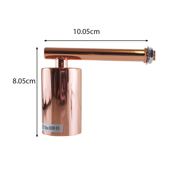 Short Arm Wall Light | 105mm Thin Holder Sconce~1447 – Rose Gold