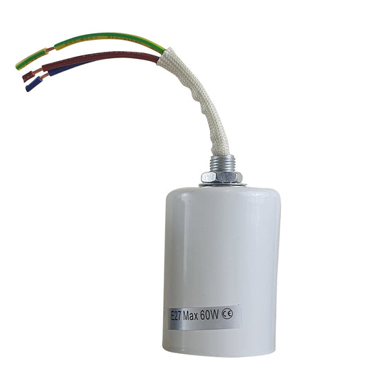 White e27 lamp holder